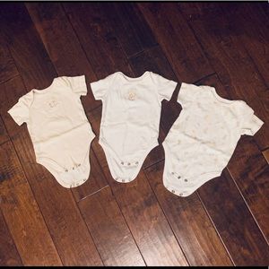 3- Gender neutral 0-3mo baby onesies